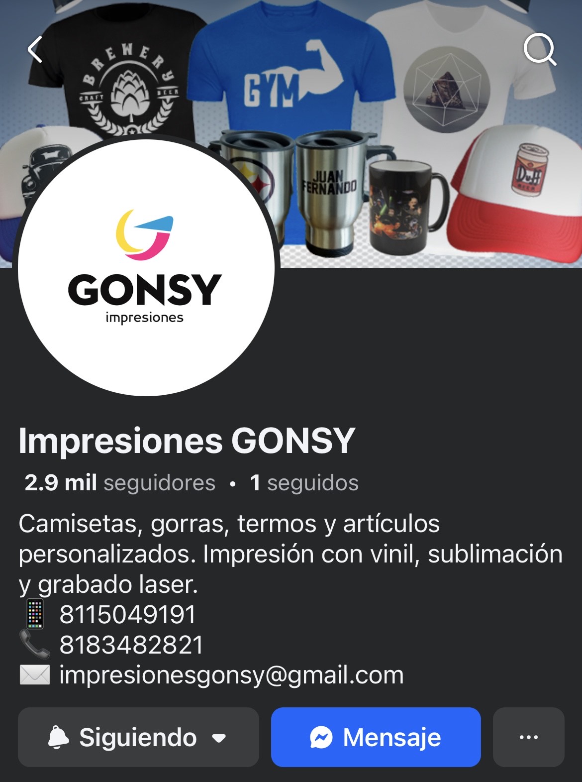 Caratula de Facebook