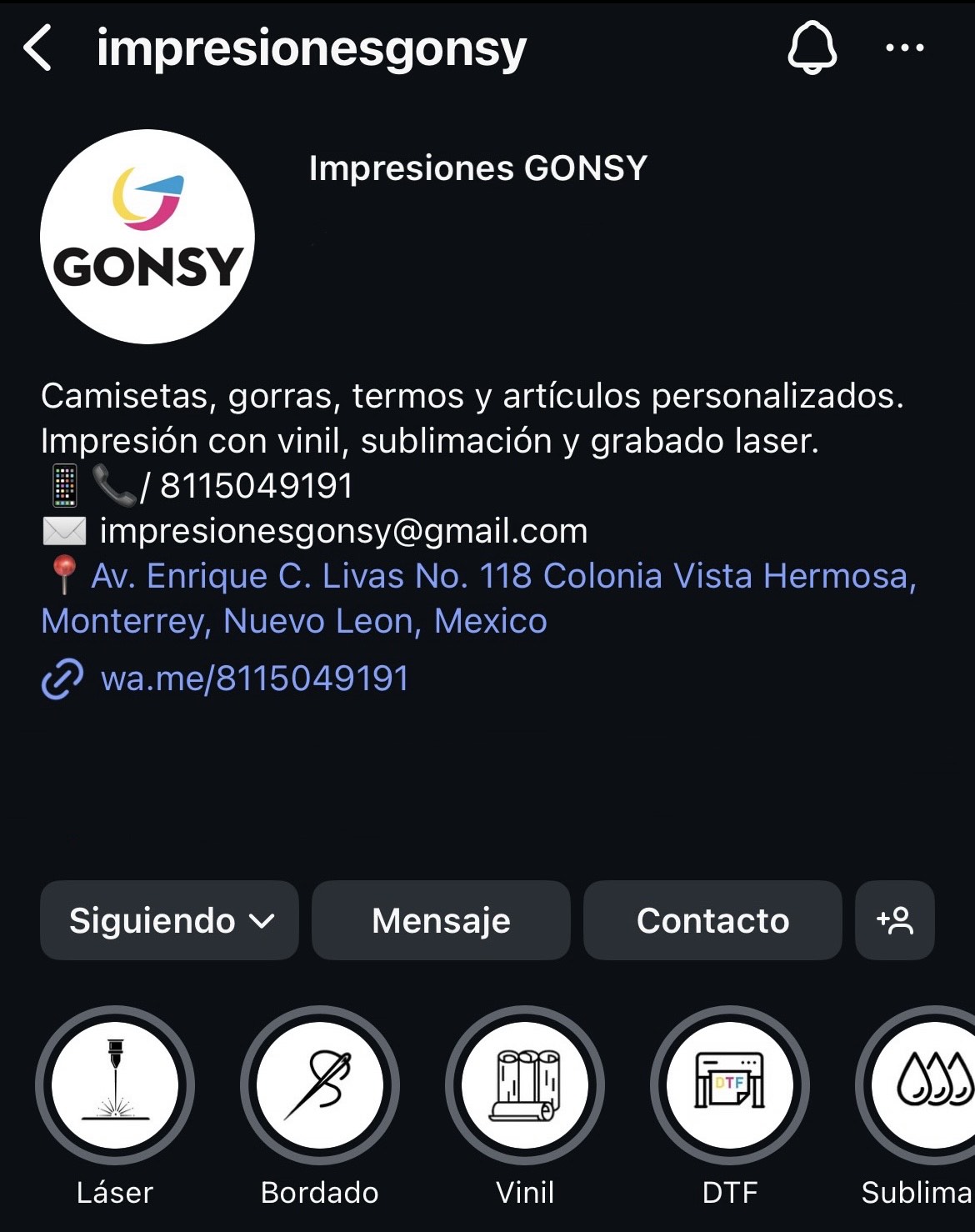 Caratula de Instagram